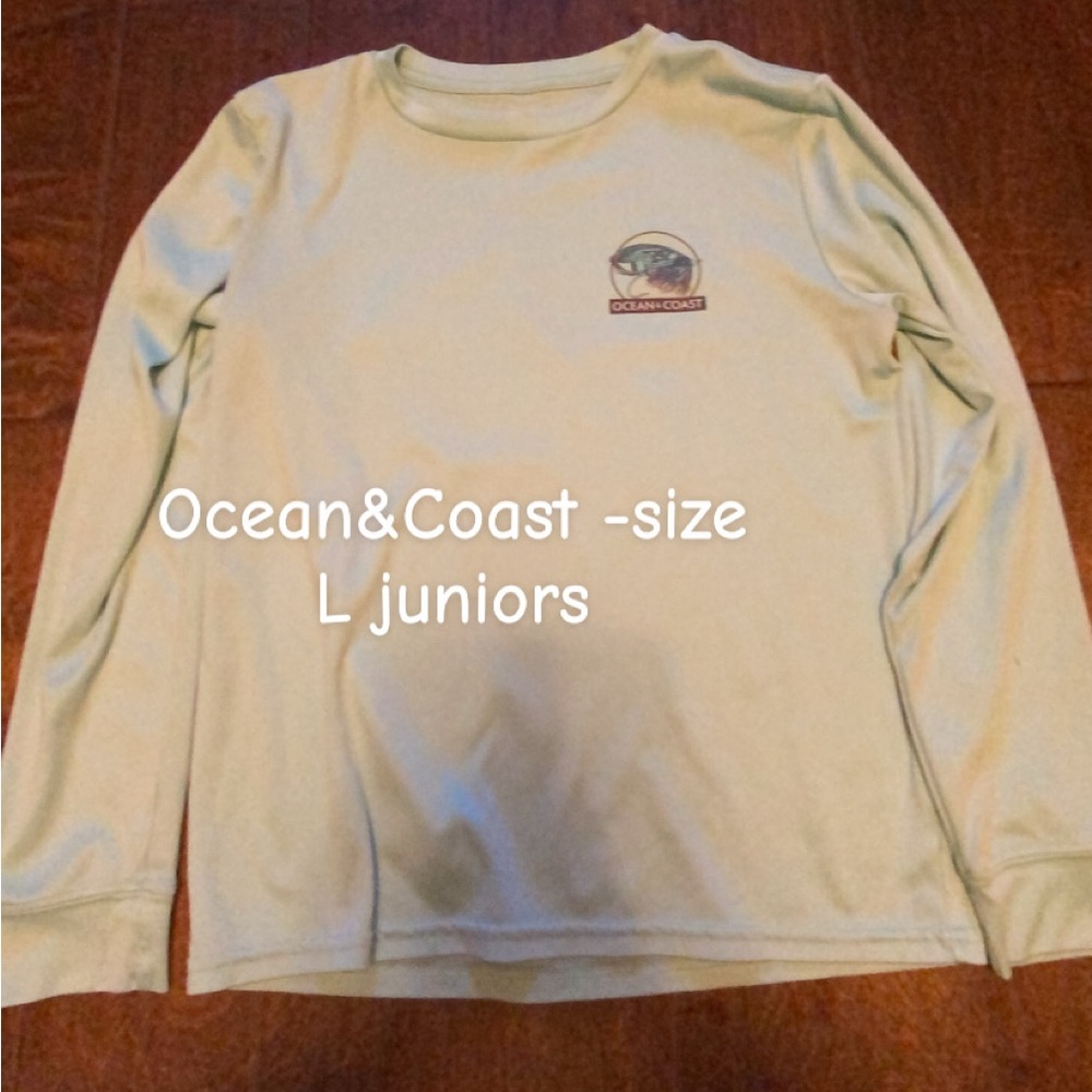 Light blue ocean&coast long sleeve